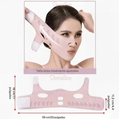 Máscara - de Contorno Facial  Suaviza Rugas, Papada e Modela o Rosto