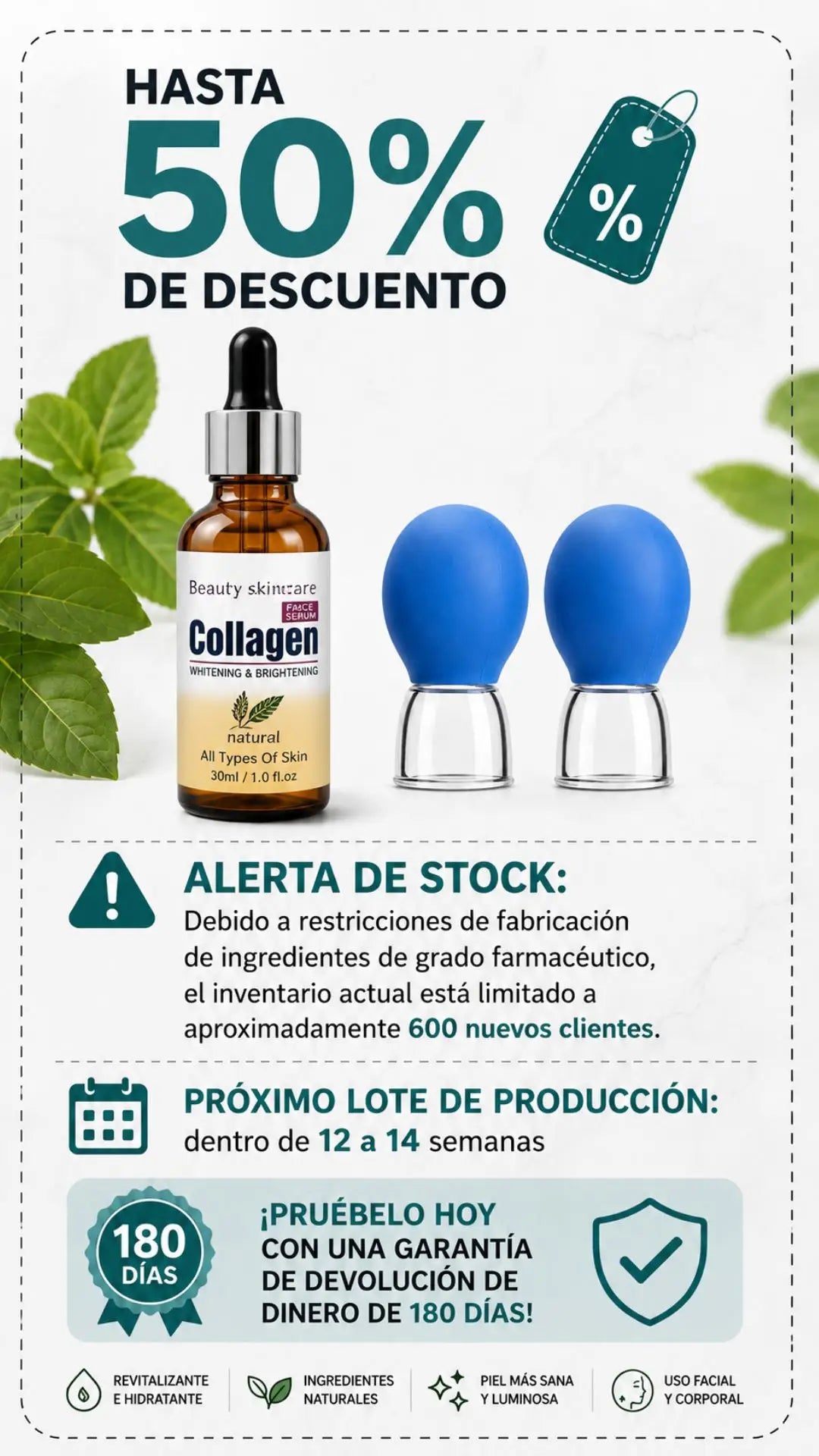 CerviLift™ – collagen  Ventosas para aliviar la tensión